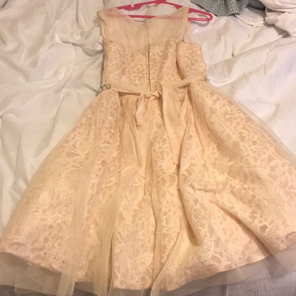 Rare Edition Girls Pale Pink Lace Dress Size 12 - Picture 3 of 4